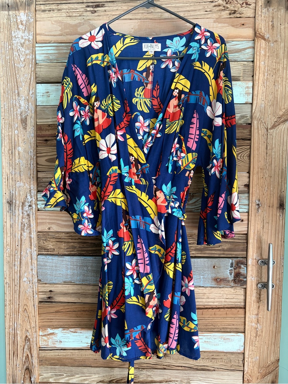XIX Palms Honolulu Kimono Mini Dress Tropical XS